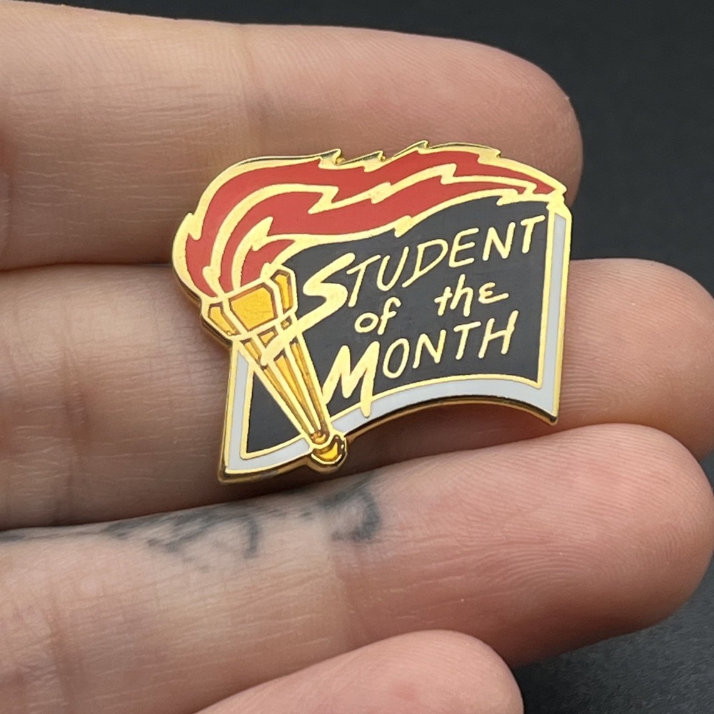 Student Of The Month Achievement Award Lapel Hat Pin